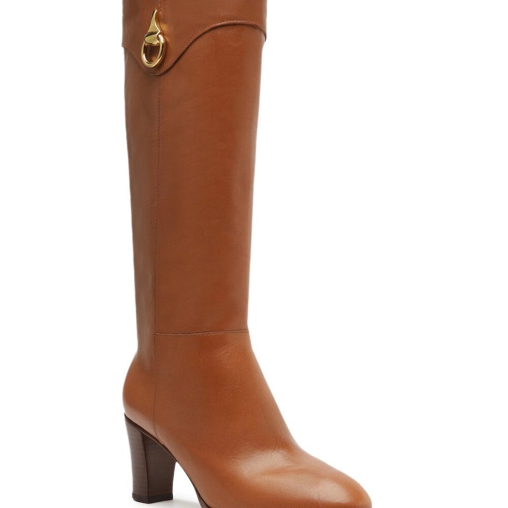 Arezzo Women S Vivian Mid Block Heel Boots - Caramel 10 B